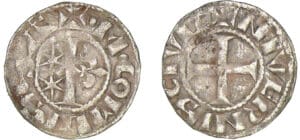 Nivernais - Comté de Nevers - Mahaut II - Denier Nivernais - Comté de Nevers - Mahaut II - Denier