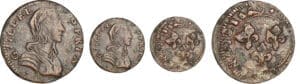Principauté d'Orange - Guillaume IX de Nassau - Denier tournois 1650 (Orange) Principauté d'Orange - Guillaume IX de Nassau - Denier tournois 1650 (Orange)