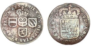 Belgique - Namur - Philippe V - Liard 1709