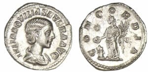 Aquilia Séréva - Denier (220, Rome) La Concorde Aquilia Séréva - Denier (220, Rome) La Concorde