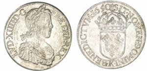 Louis XIV - Ecu à la mèche longue 1650 K (Bordeaux) Louis XIV - Ecu à la mèche longue 1650 K (Bordeaux)