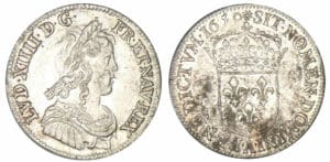 Louis XIV (1643-1715) - ¼ d’écu à la mèche longue - 1650 A (Paris) Louis XIV (1643-1715) - ¼ d’écu à la mèche longue - 1650 A (Paris)