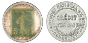 Timbre monnaie Crédit Lyonnais