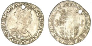 Lorraine - Charles III - Quart de teston, buste juvénile