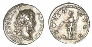 Septime Sévère - Denier (200, Rome) La Providence Septime Sévère - Denier (200, Rome) La Providence