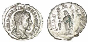 Maximin 1er - Denier (236-238, Rome) La Fidélité Maximin 1er - Denier (236-238, Rome) La Fidélité