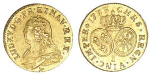 Louis XV - Louis d'or aux lunettes 1733 I (Limoges)