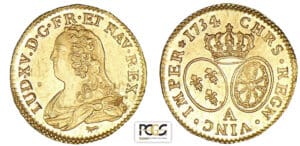 Louis XV - Louis d'or aux lunettes 1734 A (Paris)