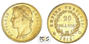 20 francs Napoléon revers Empire 1813 Q (Perpignan) 20 francs Napoléon revers Empire 1813 Q (Perpignan)