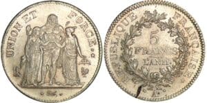 5 francs Hercule union et force - An 11 A (Paris)