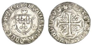 Charles VII - Blanc à la couronne (Bourges)
