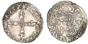 Henri IV - Huitième d'écu de Navarre 1592 (Saint-Palais )