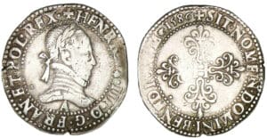 Henri III - Franc au col plat 1586 A (Paris)