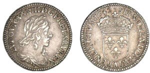Louis XIII - Douzième d'écu 2ème poinçon 1642 A (Paris)