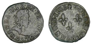 Henri III - Double tournois 1586 G (Poitiers)
