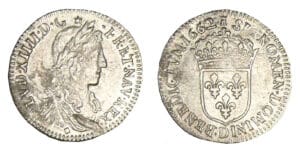 Louis XIV - Douzième d'écu au buste juvénile 1662 D (Lyon) Louis XIV - Douzième d'écu au buste juvénile 1662 D (Lyon)