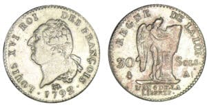 30 sols type FRANCOIS 1792 A (Paris)