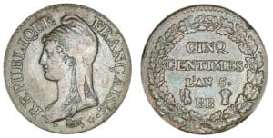 5 centimes Dupré grand module An 5 BB (Strasbourg) 5 centimes Dupré grand module An 5 BB (Strasbourg)