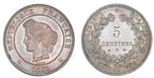 5 centimes Cérès 1872 A (Paris)
