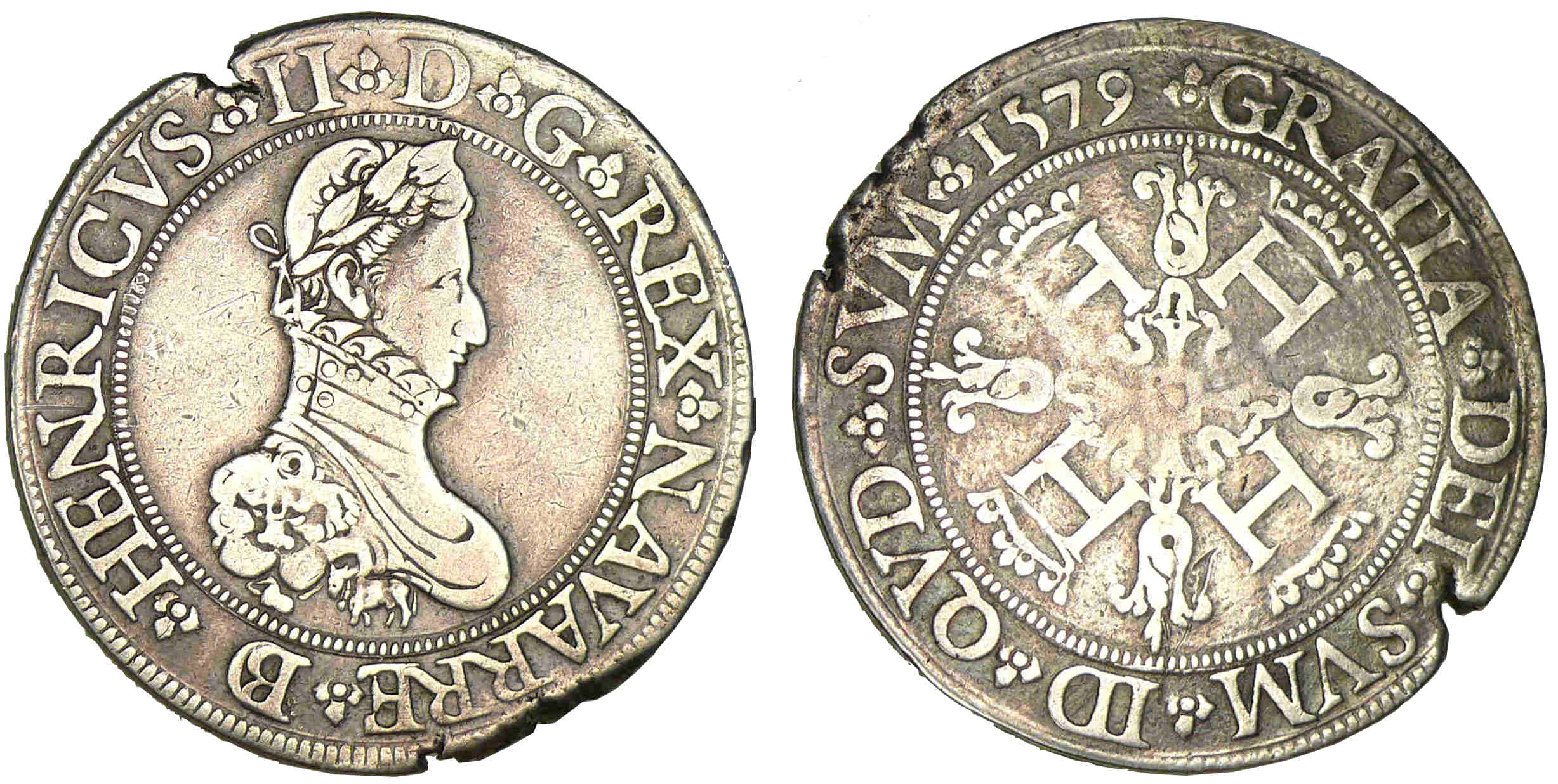 Navarre - Henri III de Navarre, II de Béarn - Franc 1579 (Pau) Navarre - Henri III de Navarre, II de Béarn - Franc 1579 (Pau)