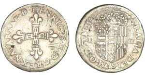 Navarre - Henri III de Navarre, II de Béarn - Quart d'écu 1588 (Pau)