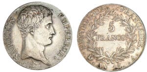 5 francs Napoléon Empereur An 13 A (Paris) 5 francs Napoléon Empereur An 13 A (Paris)