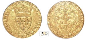 Charles VI - Ecu d'or à la couronne 4ème émission (Toulouse)