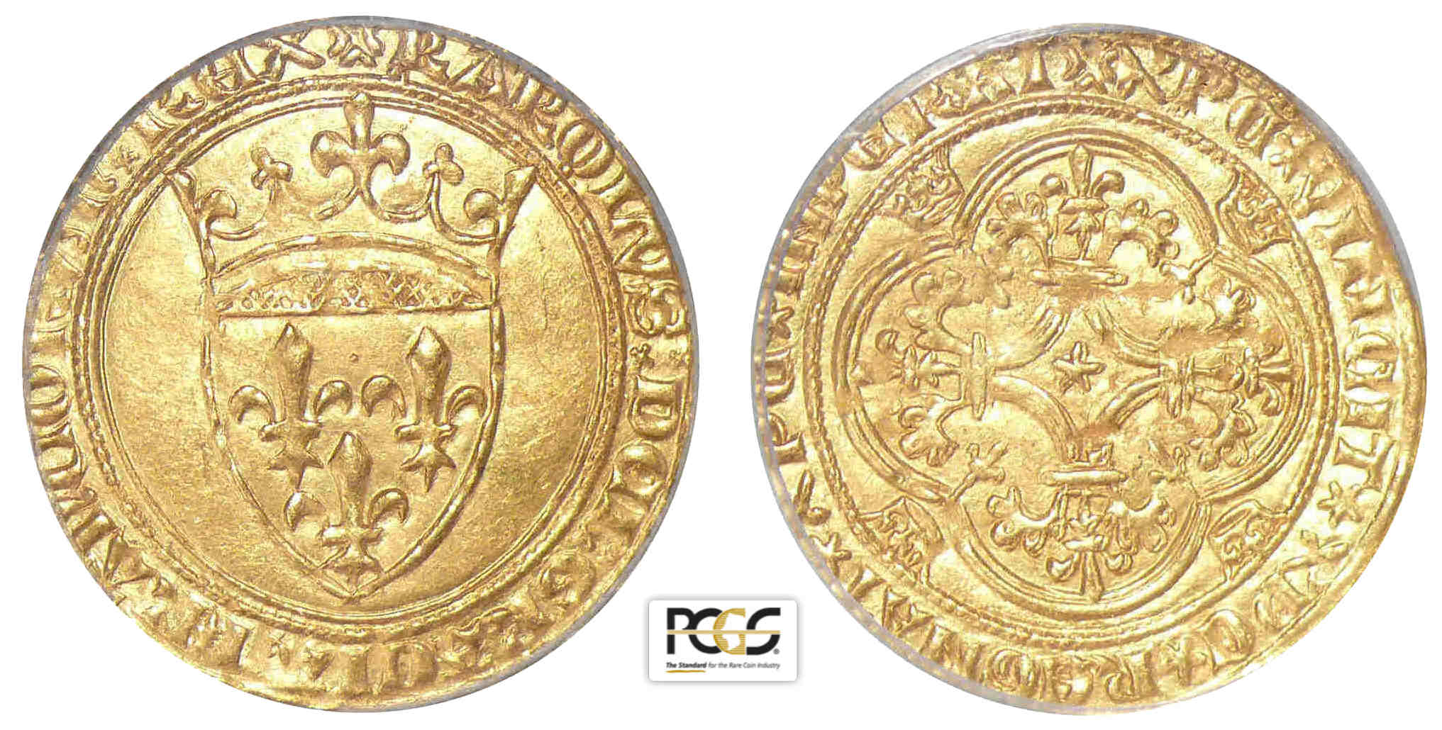 Charles VI - Ecu d'or à la couronne 4ème émission (Montpellier) Charles VI - Ecu d'or à la couronne 4ème émission (Montpellier)