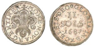 Louis XIV - 2 sols de Strasbourg - 1683 Louis XIV - 2 sols de Strasbourg - 1683