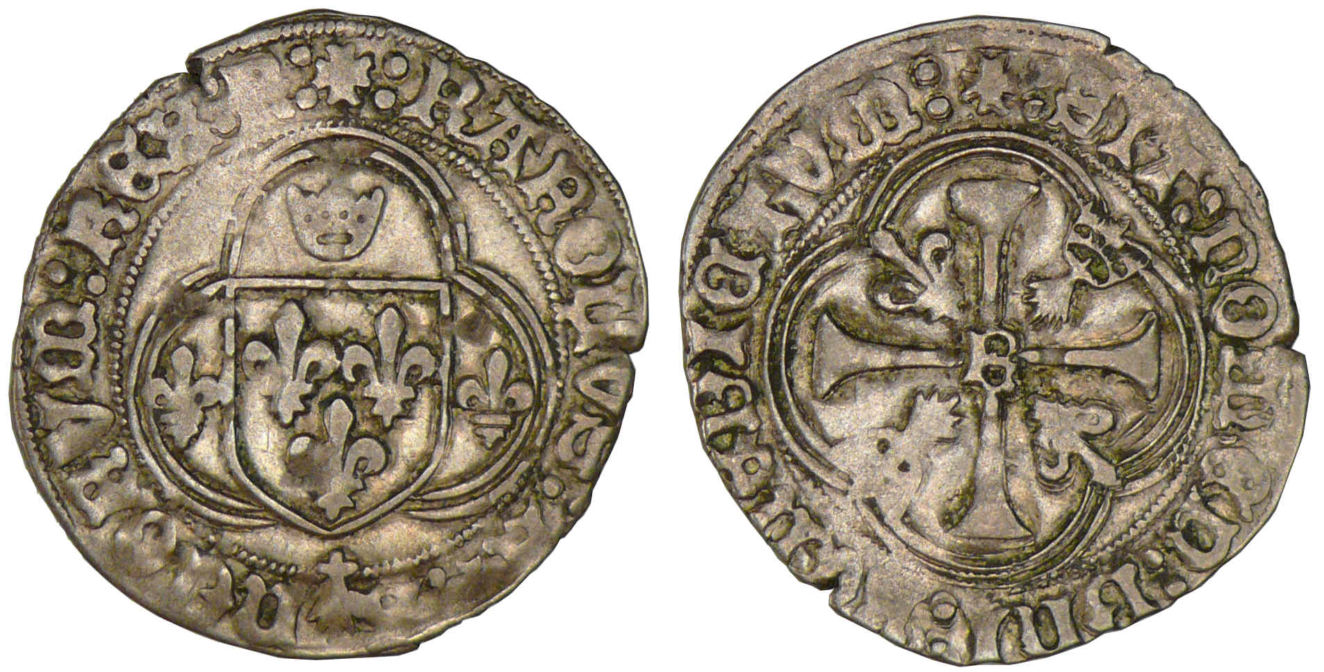 Charles VIII - Blanc à la couronne de Bretagne - Rennes Charles VIII - Blanc à la couronne de Bretagne - Rennes