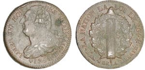2 sols au faisceau type FRANCAIS 1792 BB (Strasbourg)