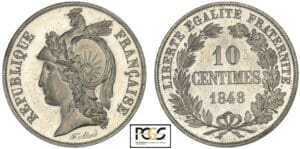 Deuxième république - 10 centimes - Concours de Alard 1848 Deuxième république - 10 centimes - Concours de Alard 1848