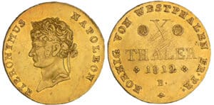 Allemagne - Royaume de Westphalie - Jérome Napléon - X thaler 1812 B (Brunswick) Allemagne - Royaume de Westphalie - Jérome Napléon - X thaler 1812 B (Brunswick)