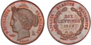 Deuxième république - 10 centimes - Concours de Rogat 1848 Deuxième république - 10 centimes - Concours de Rogat 1848