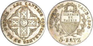 Suisse - Vaud - 5 batzen 1830 Suisse - Vaud - 5 batzen 1830