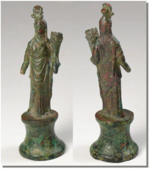 Romain - Statuette de la Fortune en bronze - Ier-IIème siècle ap. J.-C.