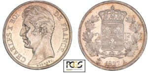 Charles X (1824-1830) - 2 francs 1827 A (Paris)