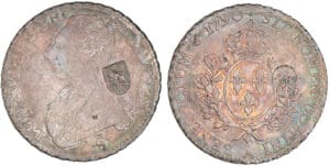 Suisse - Bern - 40 batzen (1816) contremarqué sur un écu de Louis XVI 1790 A (Paris) Suisse - Bern - 40 batzen (1816) contremarqué sur un écu de Louis XVI 1790 A (Paris)