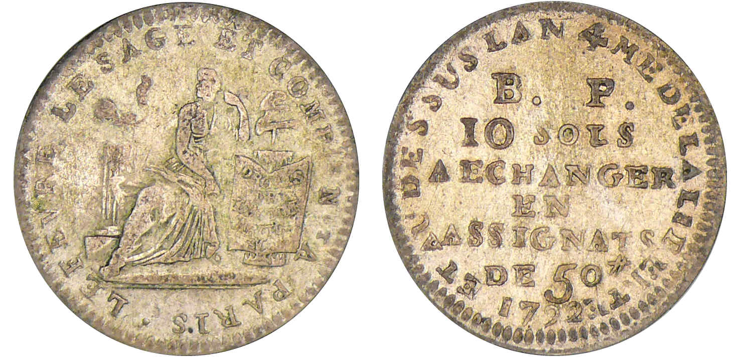 10 sols de Lefèvre Lesage et Cie - 1792 10 sols de Lefèvre Lesage et Cie - 1792