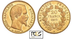 20 francs Louis Napoléon Bonaparte 1852 A (Paris) 20 francs Louis Napoléon Bonaparte 1852 A (Paris)