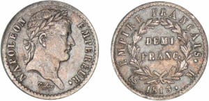 1/2 franc Napoléon revers empire 1813 M (Toulouse) 1/2 franc Napoléon revers empire 1813 M (Toulouse)
