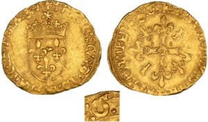 François 1er - Ecu d'or au soleil - 5ème type - 1528 - Bordeaux François 1er - Ecu d'or au soleil - 5ème type - 1528 - Bordeaux