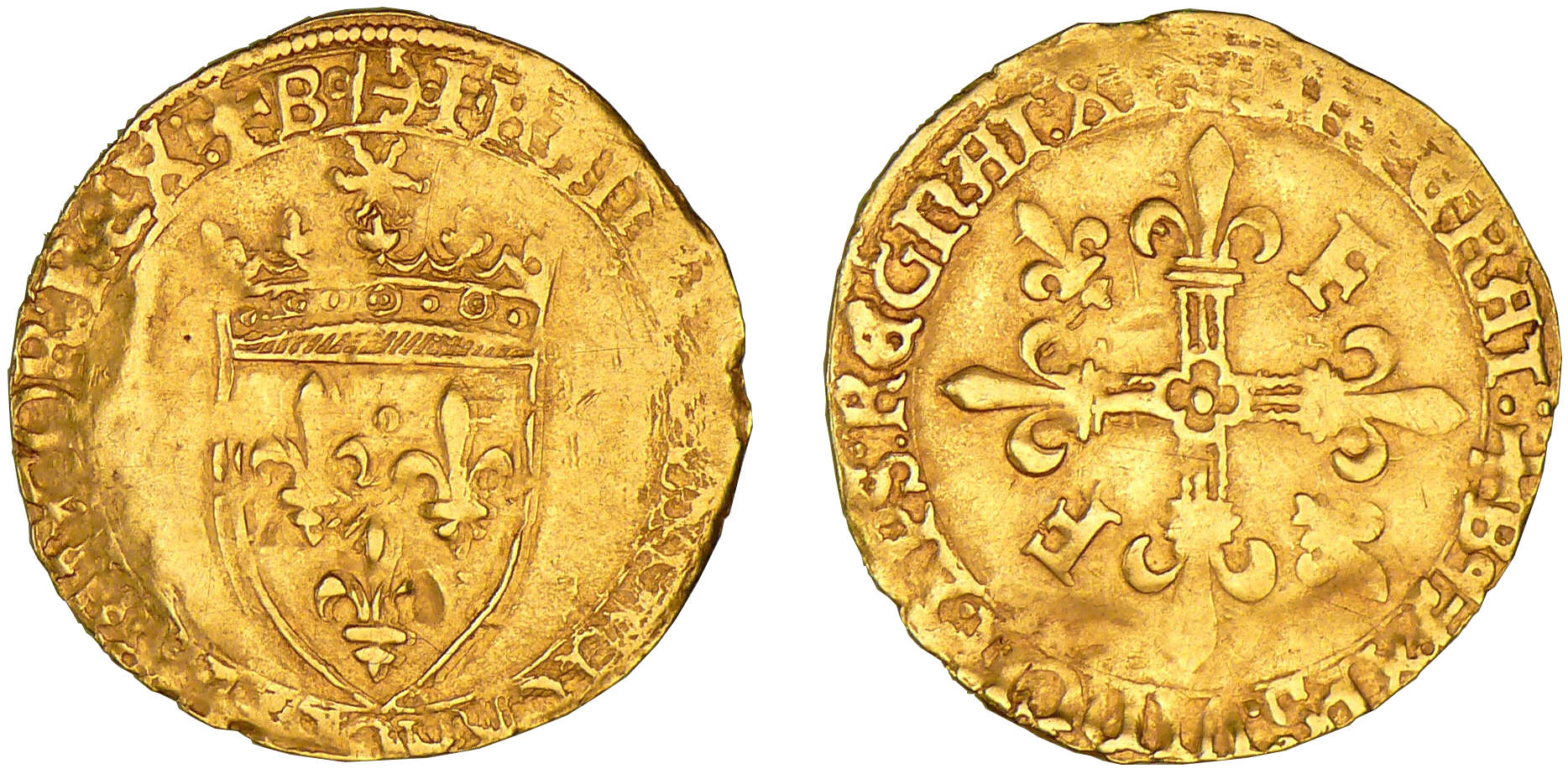François 1er - Ecu d'or au soleil - 5ème type - Bayonne François 1er - Ecu d'or au soleil - 5ème type - Bayonne