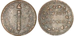 République de Rome - Lazio - Mezzo baiocco