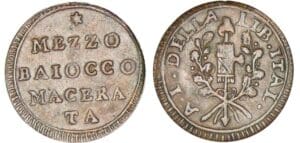 République de Rome - Macerata - Mezzo baiocco
