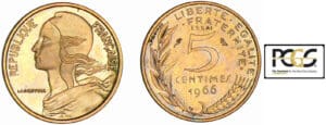 5 centimes Lagriffoul - 1966 - Essai 5 centimes Lagriffoul - 1966 - Essai