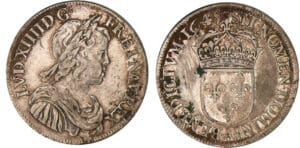 Louis XIV - ½ écu à la mèche courte - 1645 A (Paris)