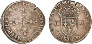 Henri III - Quart d'écu - 1585 C (Saint-Lô) Henri III - Quart d'écu - 1585 C (Saint-Lô)