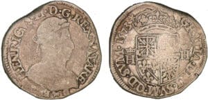 Navarre - Henri III de Navarre, II de Béarn - Teston 1576 (Pau)