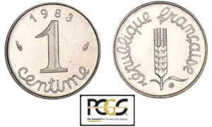 Cinquième république (1959- ) - 1 centime Epi 1983